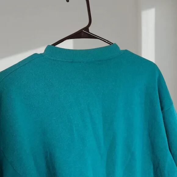 90s teal Crewneck Sweatshirt – (Unisex Large) - Picture 3 of 5